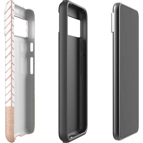 Rose Gold Herringbone Google Pixel 8 Pro Impact Case